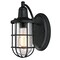 Westinghouse Fixture Wall Outdoor 60W Crestview, Textured Black Cage Clear Seed Glass 6334700 - alternate 4